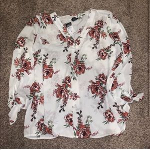 White floral blouse *TODAY ONLY*